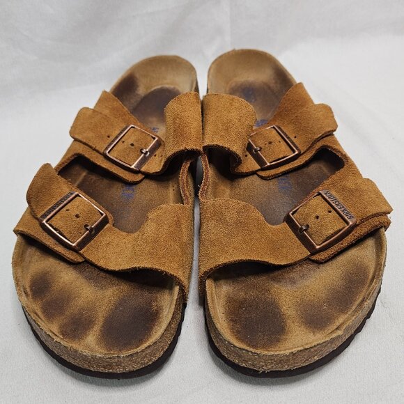 Birkenstock 290 Arizona Sandals Brown Leather Buckle Germany Men\'s Size 45 US 12 main image 10